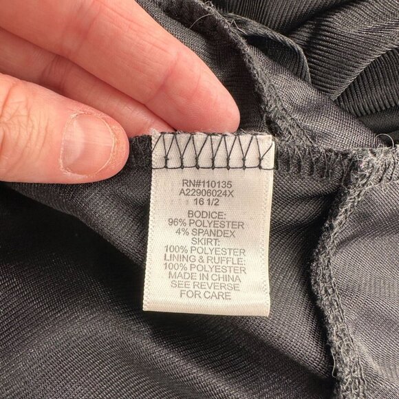 Knitworks Girls White & Black Sleeveless Dress 16 1/2 Necklace Tulle Holiday - Picture 3 of 12